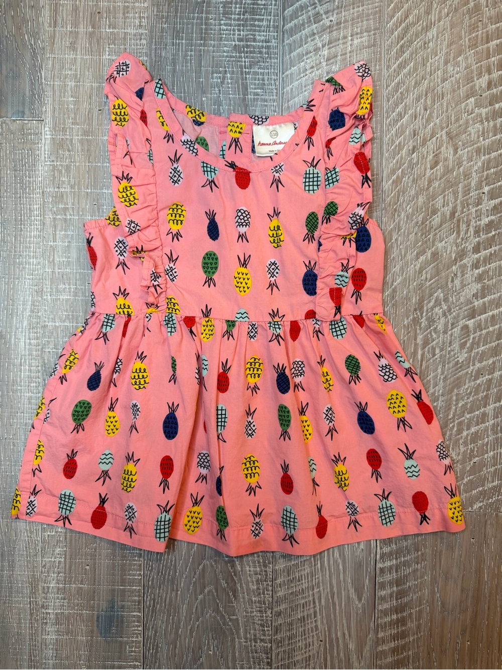 Hanna Andersson Pink Pineapple Print Sleeveless Top